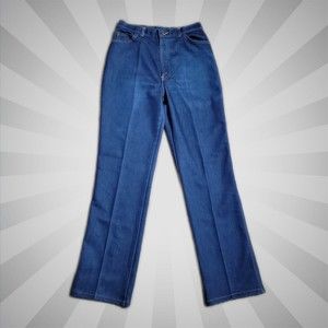 Chic Vintage Denim Jeans ~ Sz 16 Long ~ High Rise ~ Dark Blue ~ 32.5" Inseam